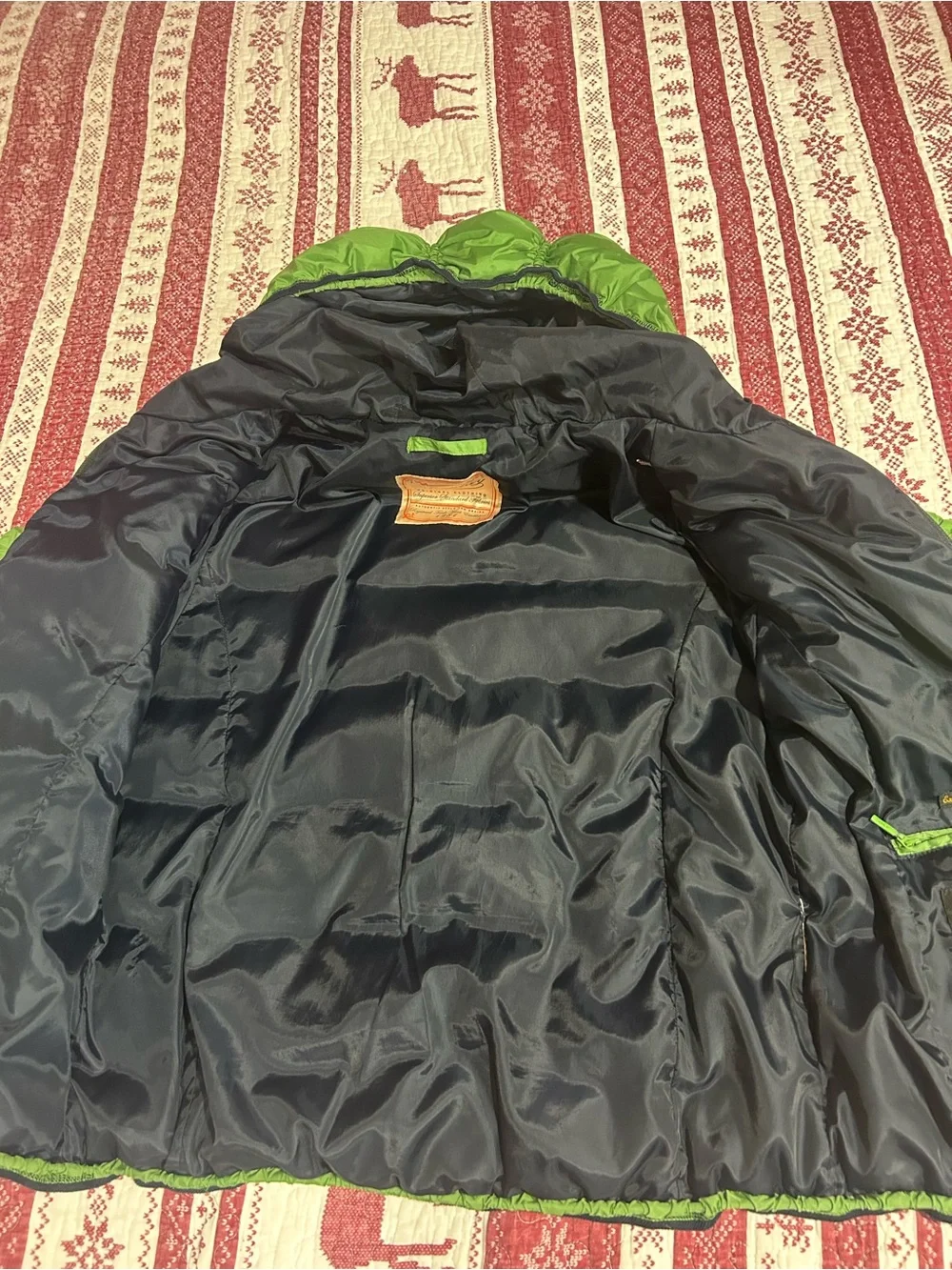 Girl’s Replay Bright Green Puff Jacket L. EUC.